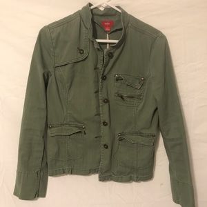 Mossimo green wash denim button down jacket